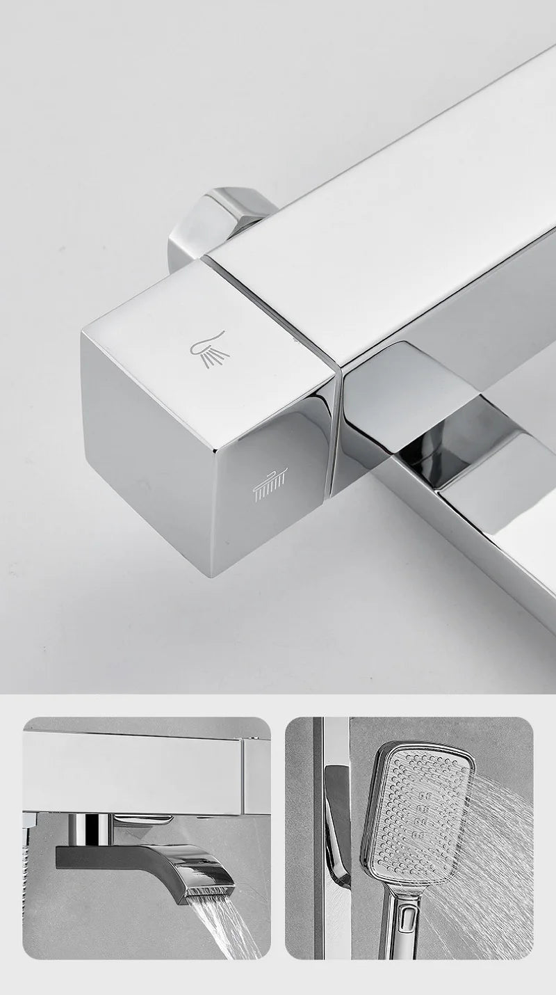 Thermostatic Faucet Bathtub Shower Faucet Wall Mounted