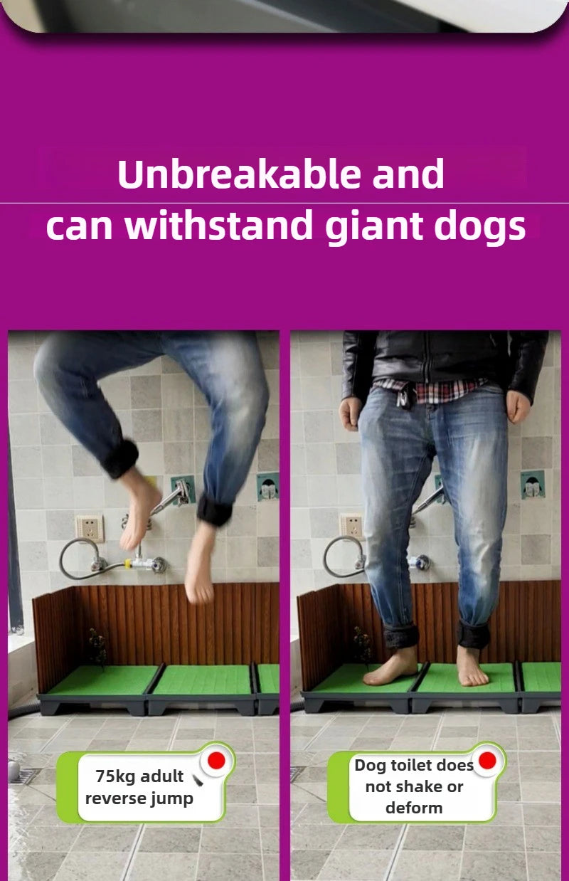 Flush Dog Toilet 28cm Enclosing Wall Large Dog