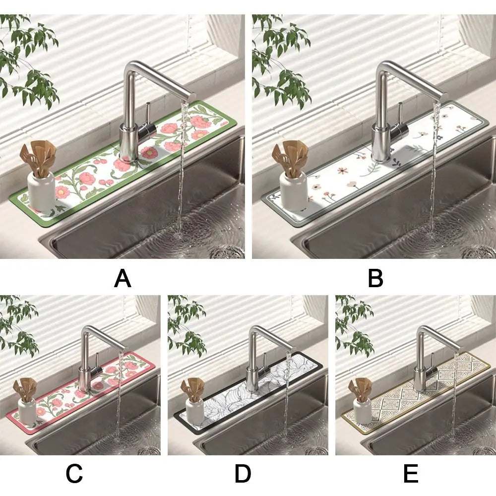 Fashion Sink Faucet Mat Bathroom Countertop Protector Pad