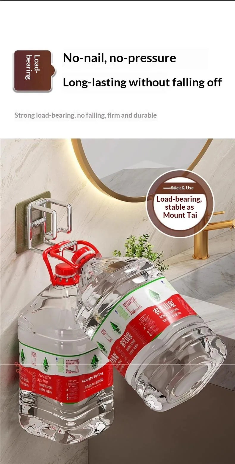 1/2pcs Stainless Steel Washbasin Hook Punch-Free Bathroom Rack