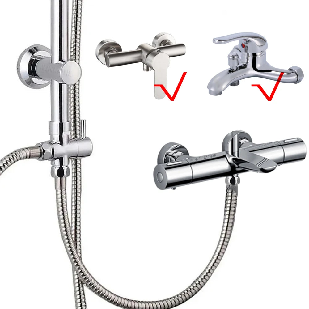 Split Shower Column Bathroom Faucet Cold Mixer Water