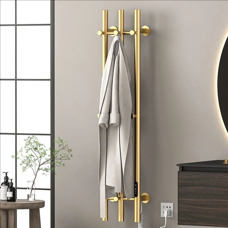 Oxg 3-Bar Electric Heated Towel Rack Timer Wall