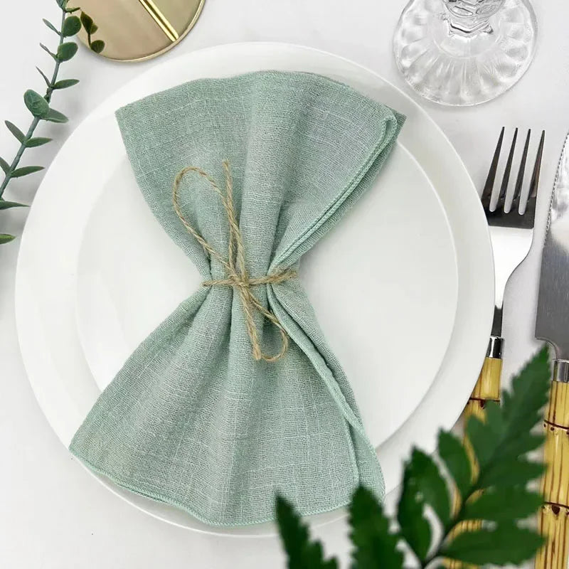 50pcs Handmade Gauze Napkins 30x30cm Cotton Cloth Napkins