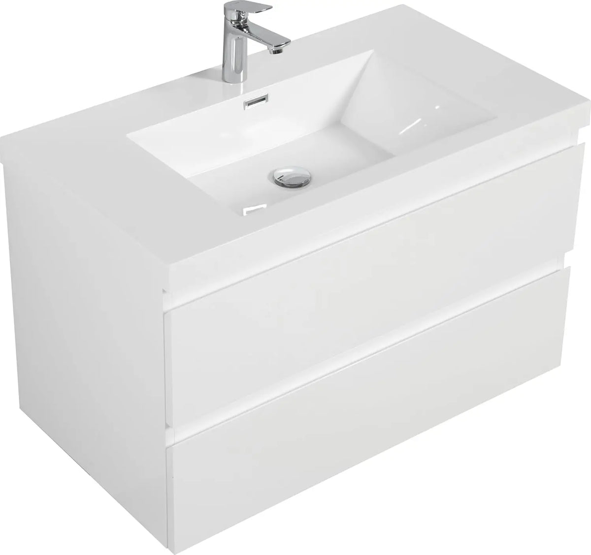36 Inch Floating Bathroom Vanity Sink Large Storage