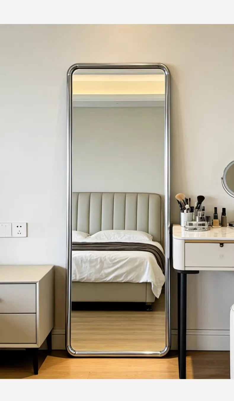 Minimalist Furniture Living Room Silver-Framed Full-Length