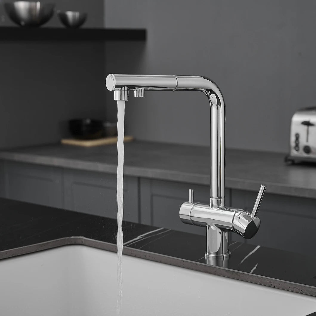 Brushed Gold Pull Out Filter Mixer Faucets Quality