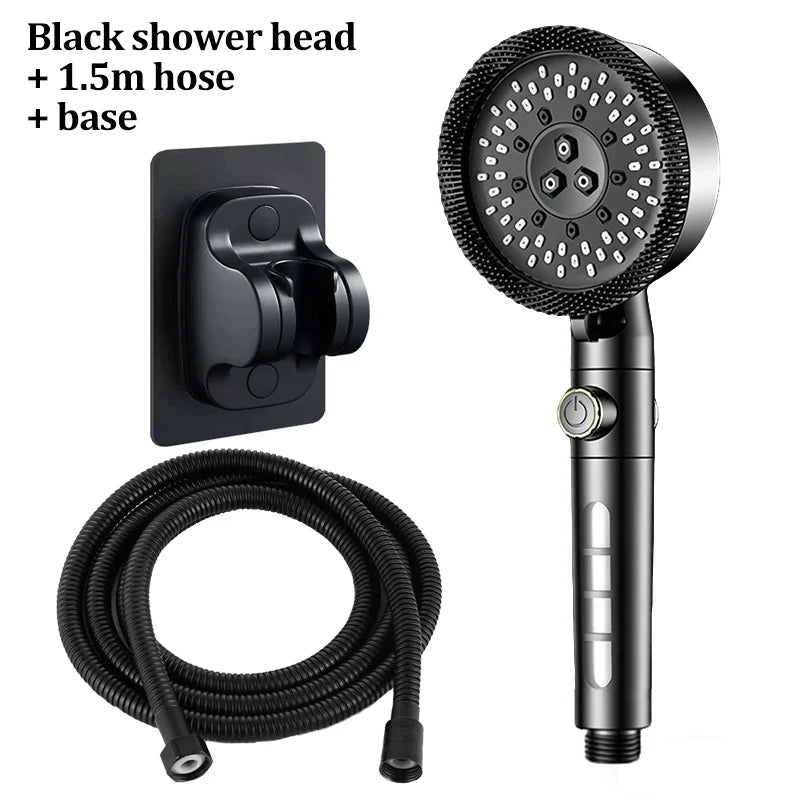 Modes High Pressure Turbo Shower Head Spa Massage