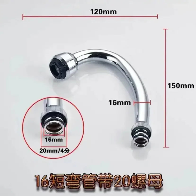 1pc Stainless Steel Sink Faucet Pipe Connection Saving