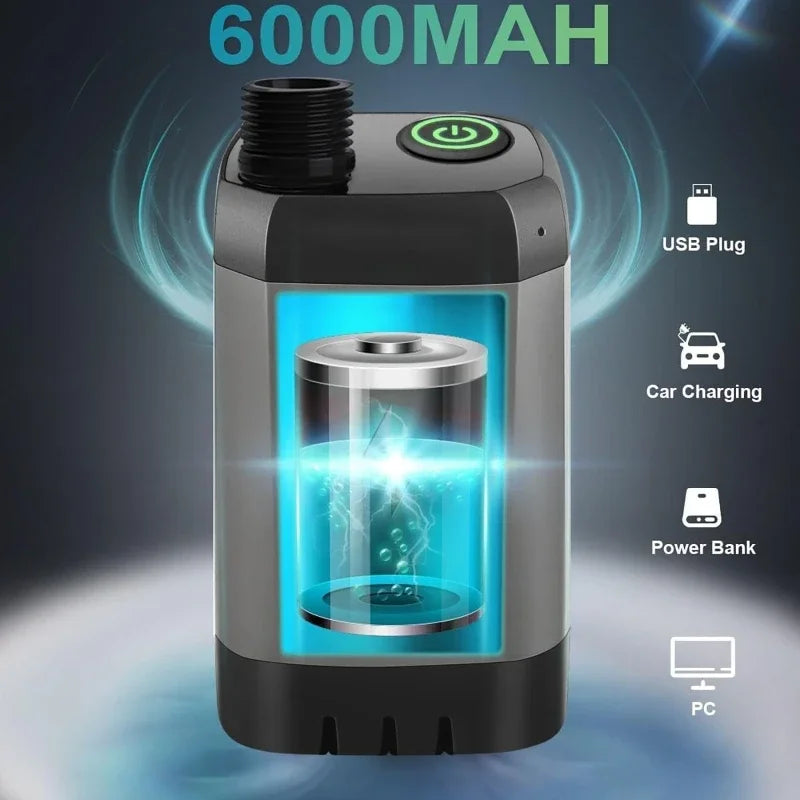Camping Shower Equipment 6000mah Rechargeable Led Display Screen