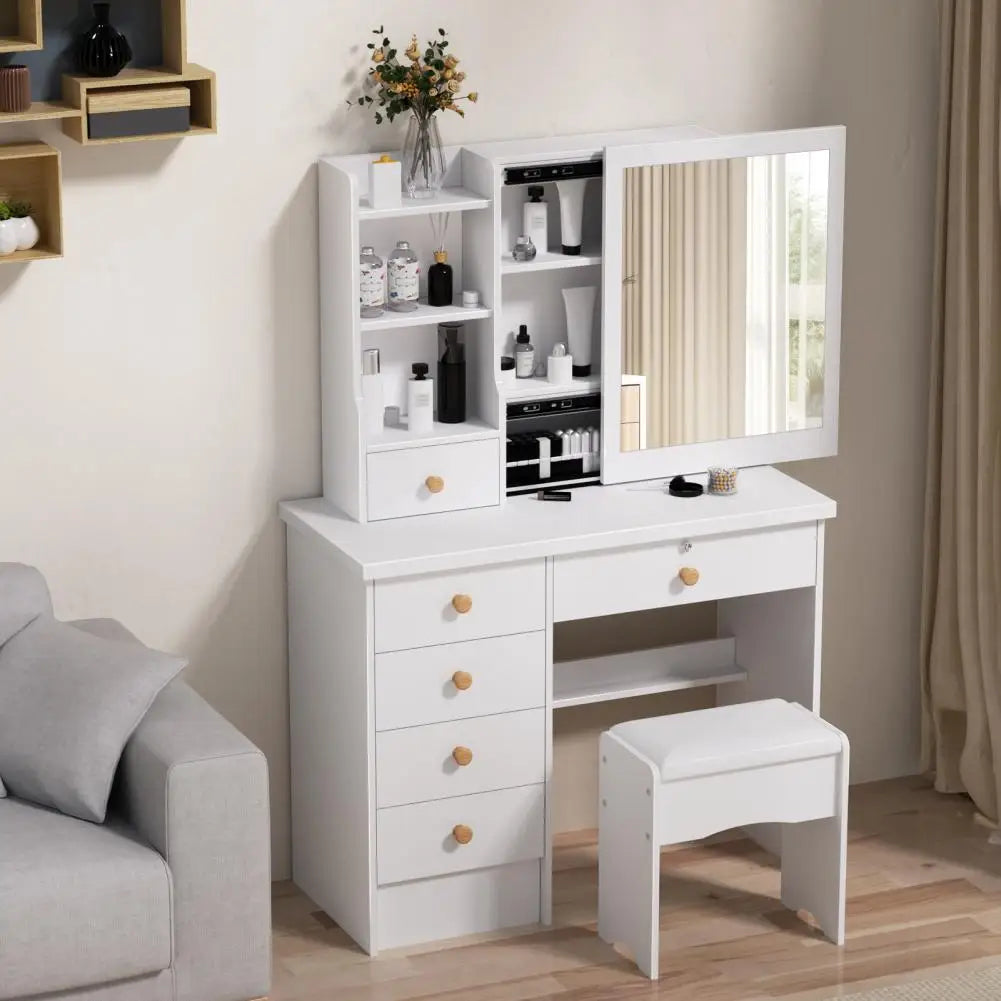 Makeup Vanities Vanity Desk Sliding Mirror Bedroom Dressing