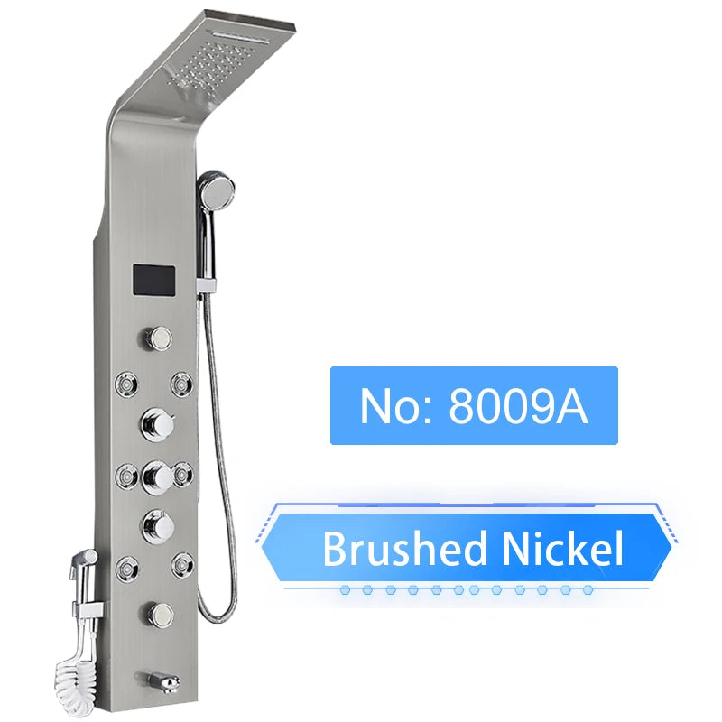 Shinesia Led Shower Panel Rainfall Bathroom Column Mixer