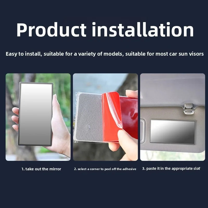 Car Sun Visor Mirror Stainless Steel Hd Car