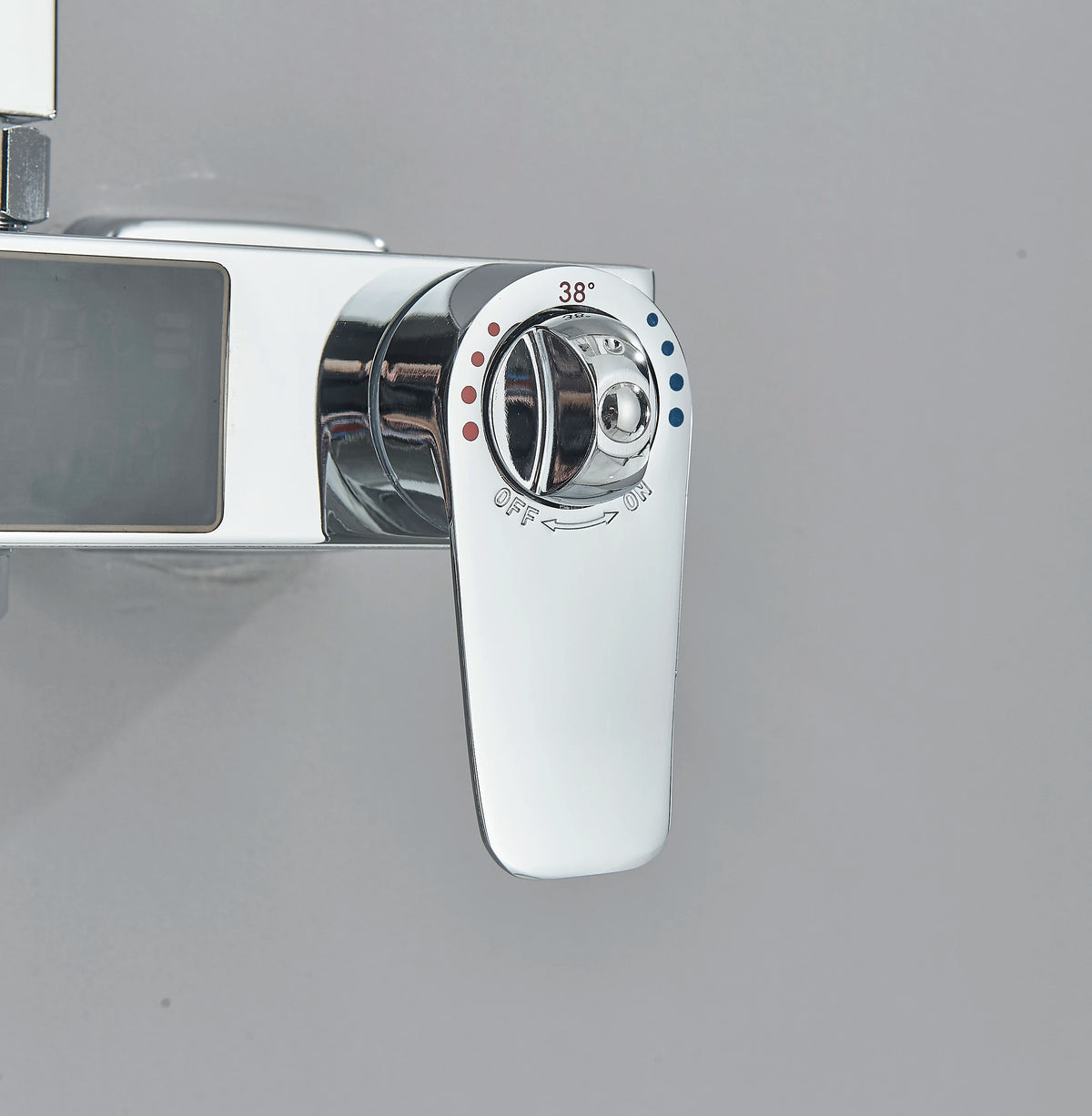 Chrome/Black Thermostat Shower Faucet Ways Bathroom Faucet
