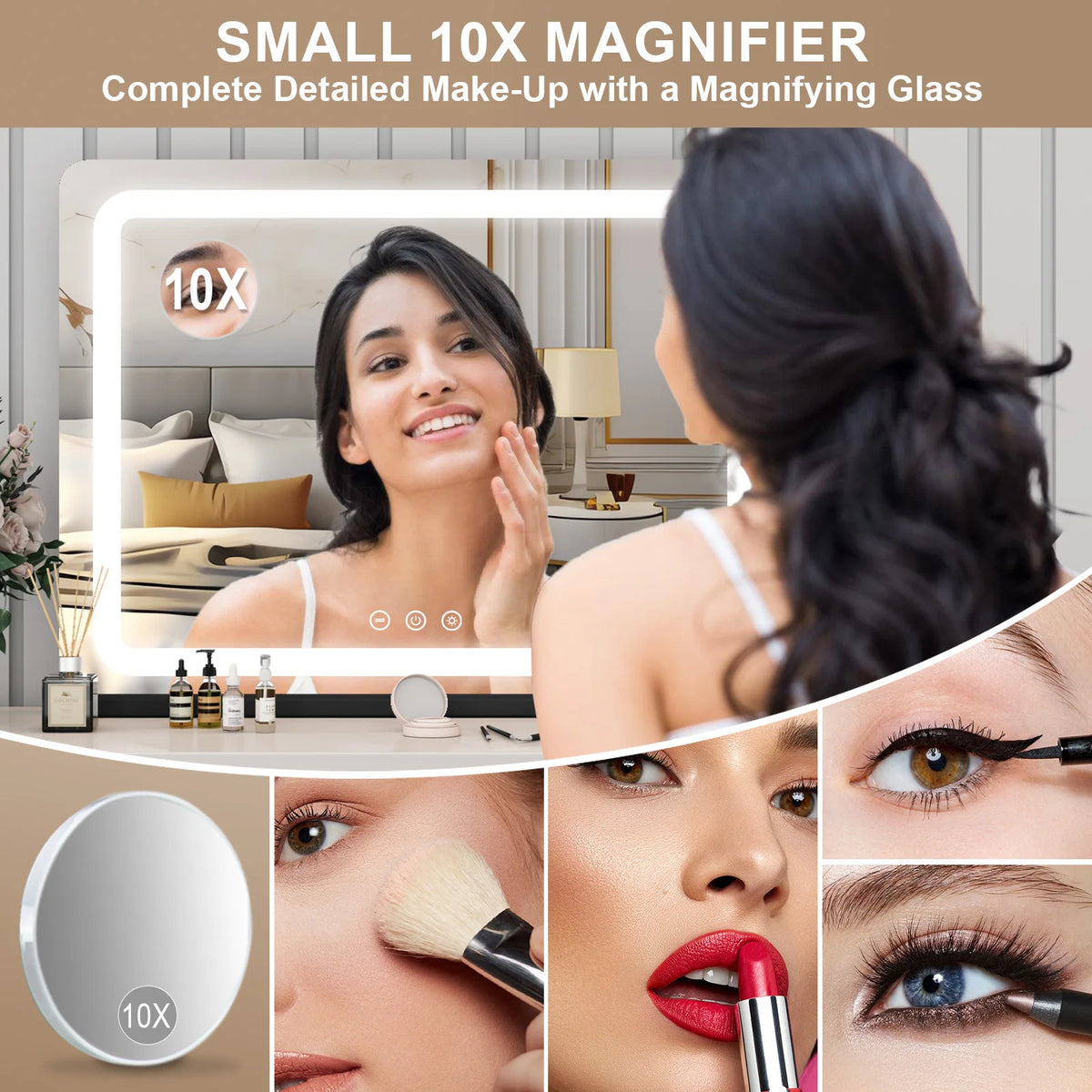Extra Large Hollywood Vanity Mirror Led Lights Color