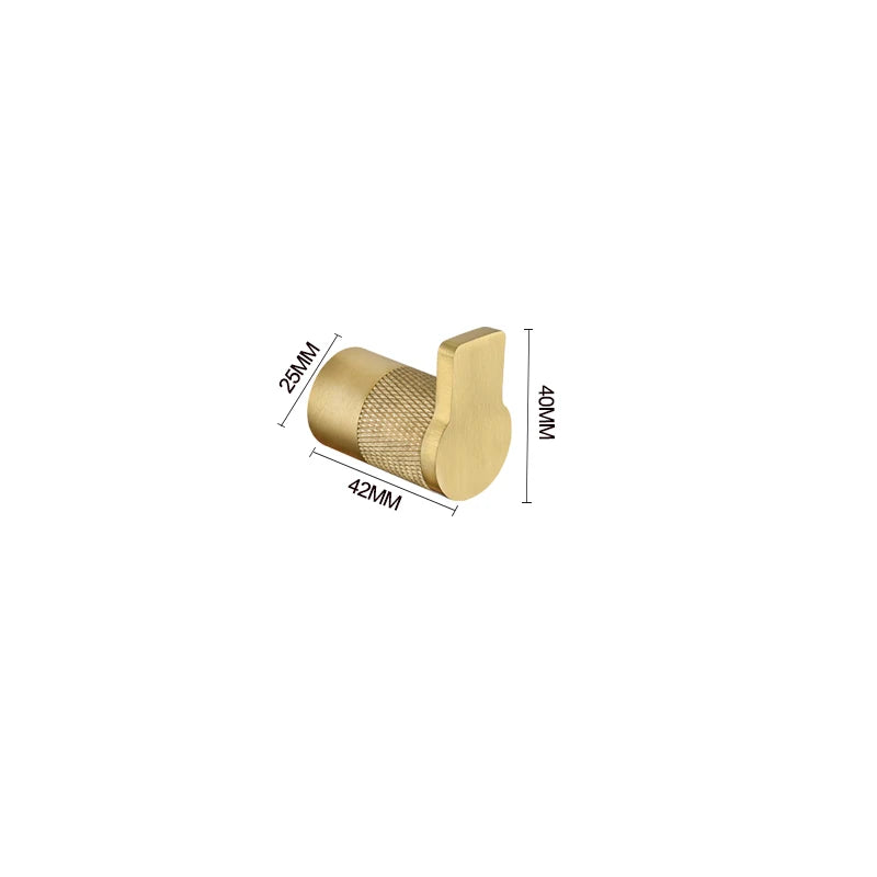 Brushed Gold Bathroom High Quality Brass Knurled Towel