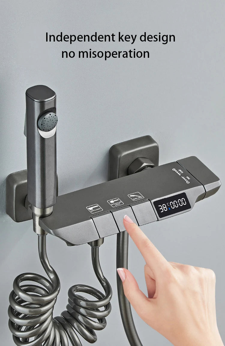 Modern Shower System Full Grey Way Piano Keys