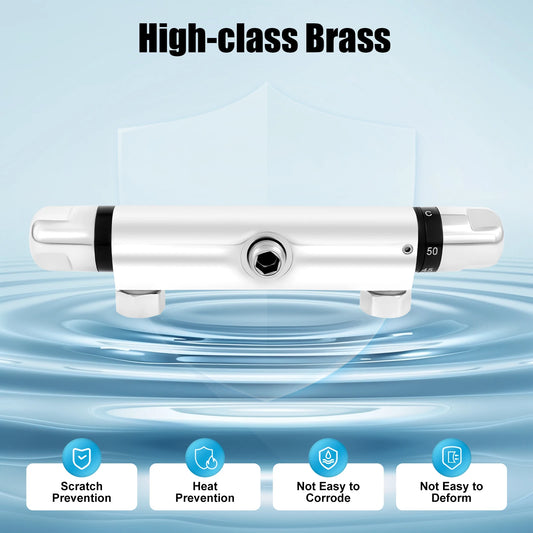 High-End Brass Thermostatic Shower Mixer Valve 38 Constant