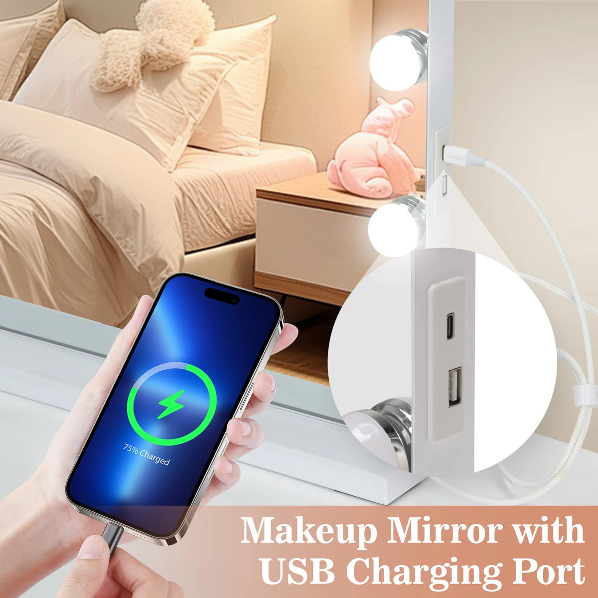 Uk Hollywood Mirror Vanity Make Up Mirror Lights