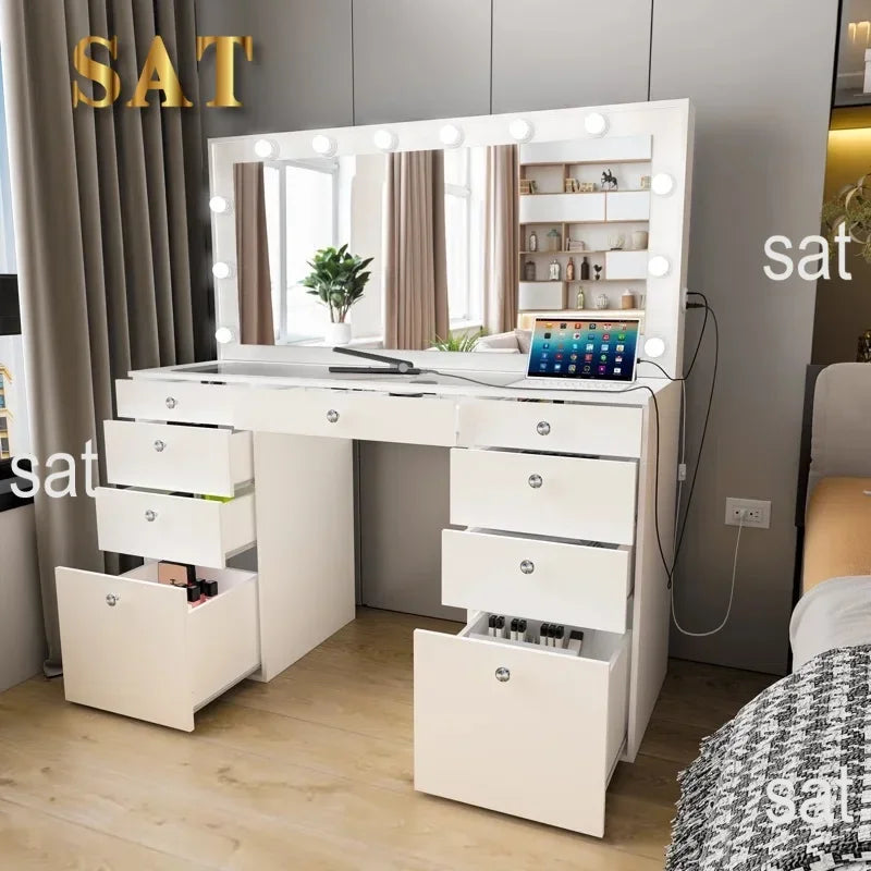 Led Makeup Mirror Colors Light Desktop Vanity Mirror