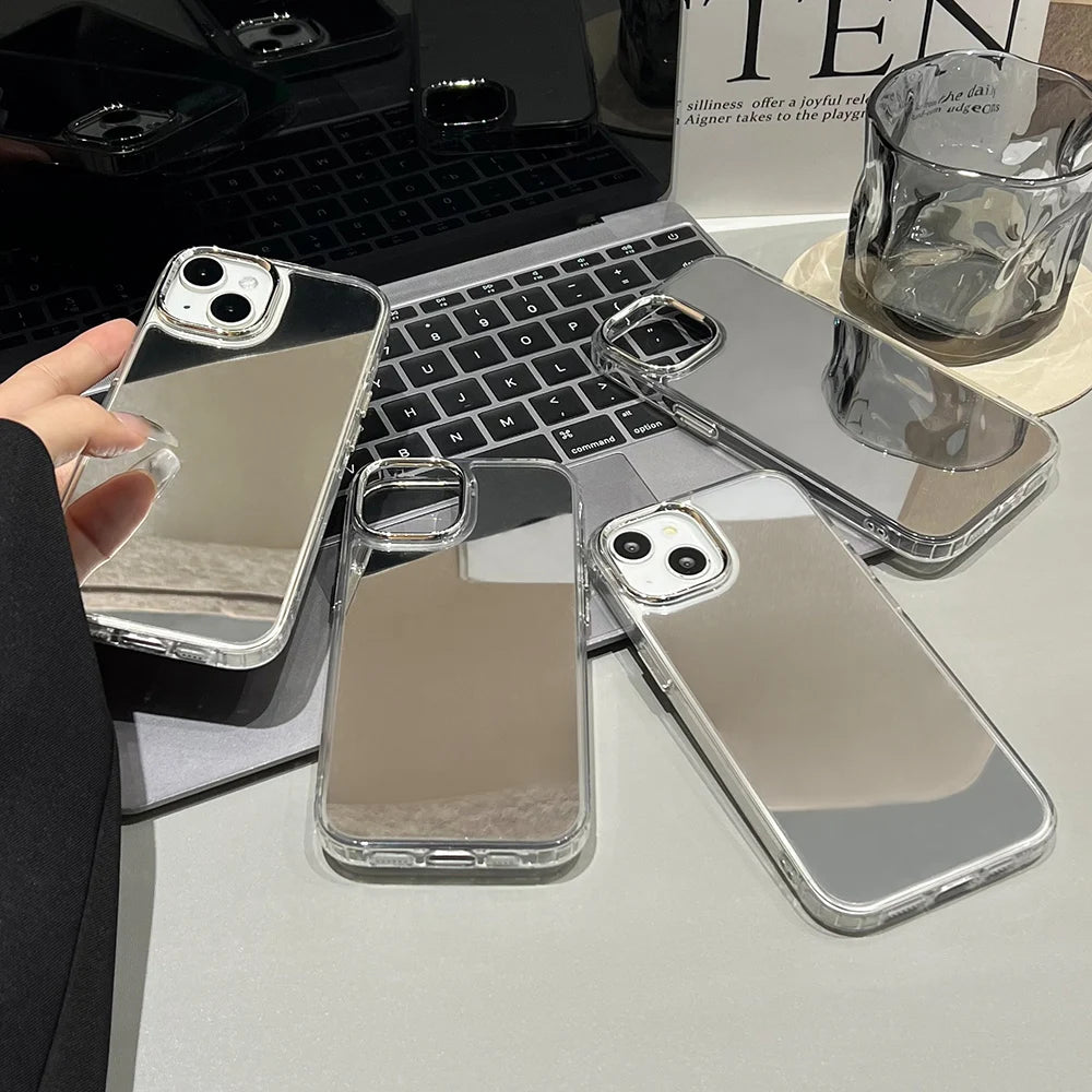 Luxury Acrylic Makeup Mirror Phone Case Iphone 17