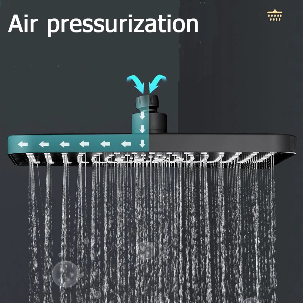 320mm Big Panel Supercharge Waterfall Shower Head Modes