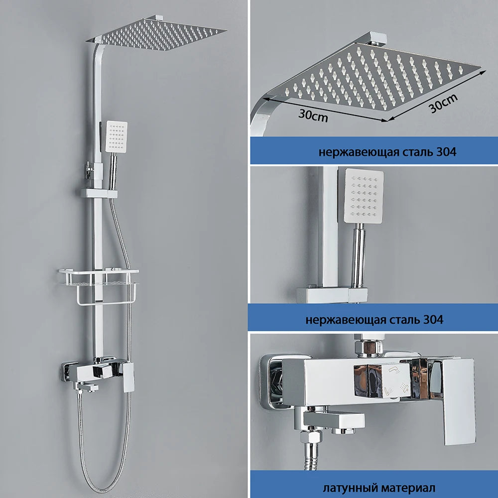 Brass Shower Faucets Bathroom Shower Mixer Crane Bidet