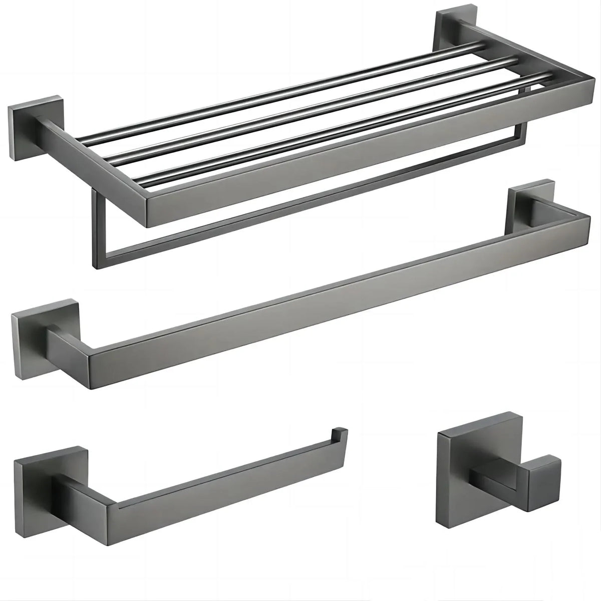 Gunmetal Stainless Steel Bathroom Accessorie Hardware Towel Rack
