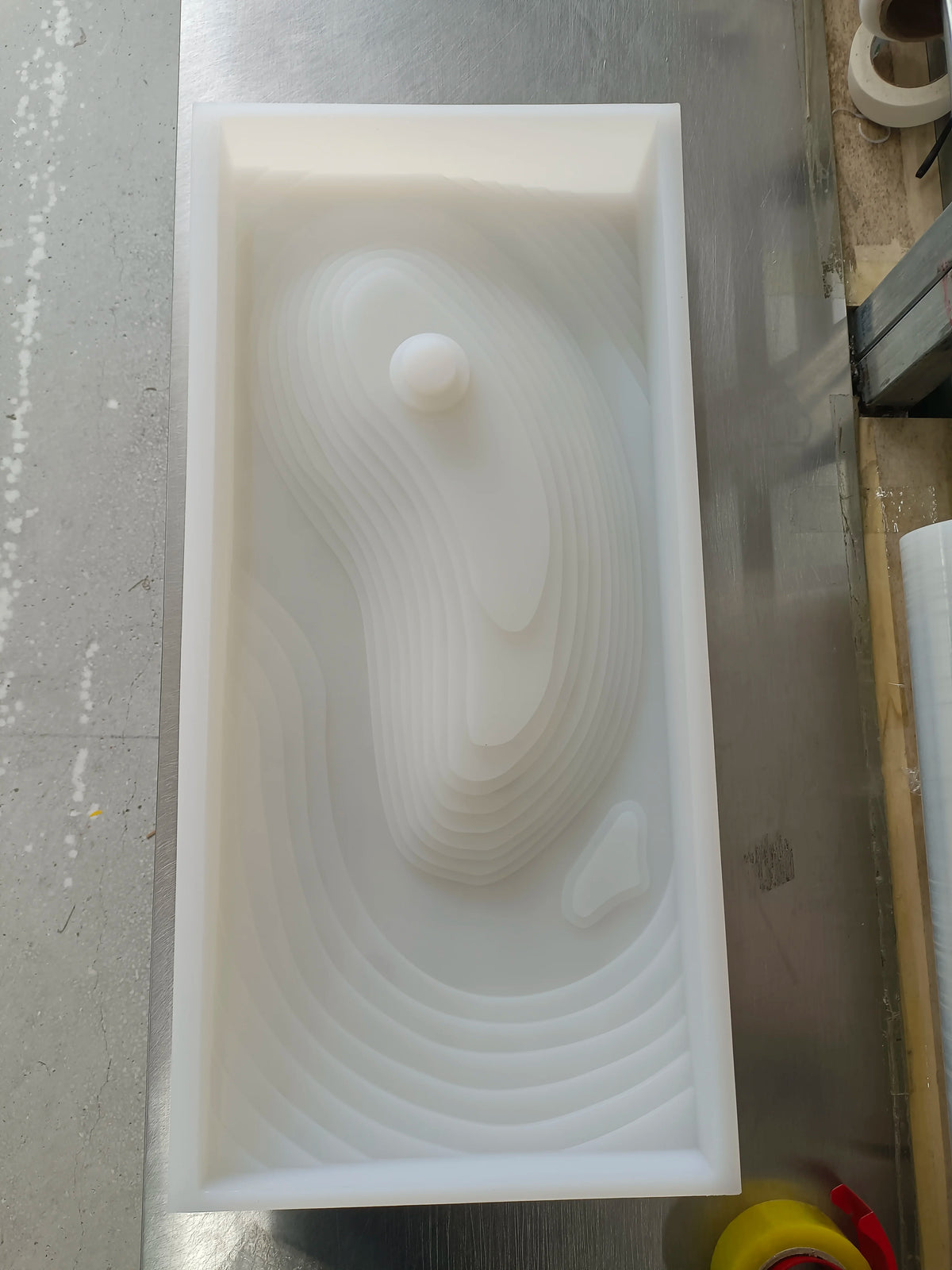 Circular Concrete Sink Silicone Mold Bathroom Square Sink