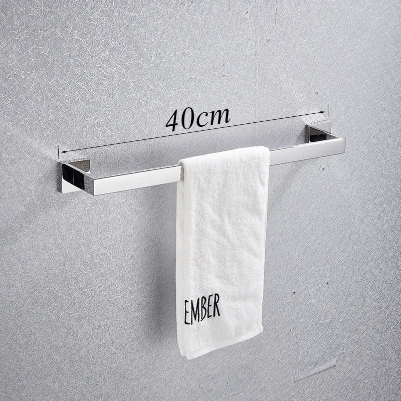 Chrome Stainless Steel Bathroom Hardware Bathrobe Shelf 40cm
