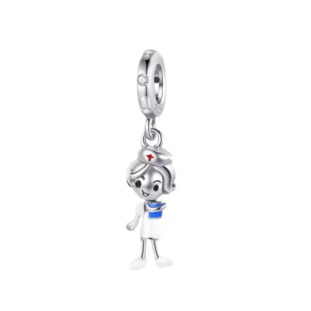 Original 925 Sterling Silver Medicine Cabinet Stethoscop Charm