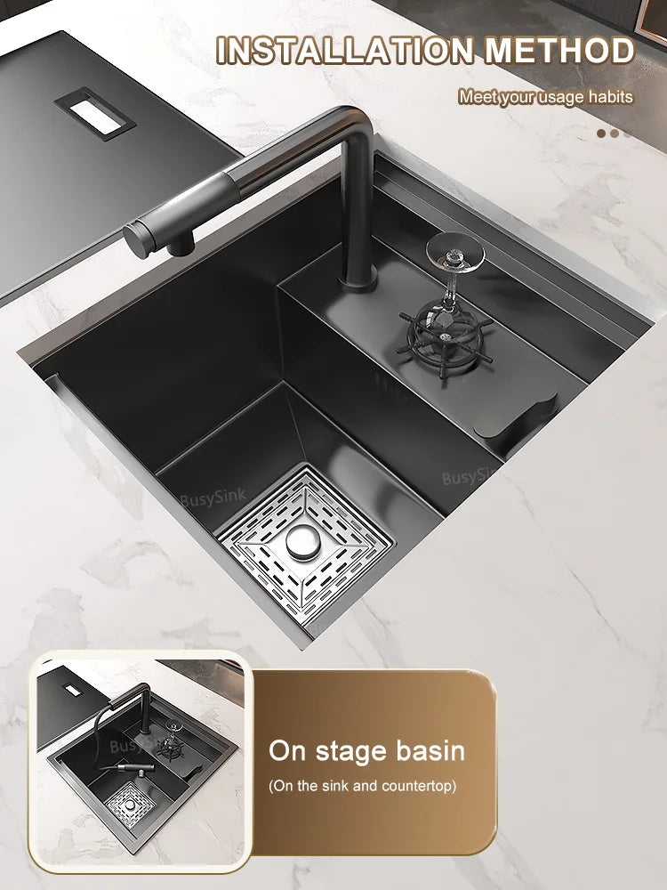 Hidden Sink Stainless Steel Sinks Bar Small Slot