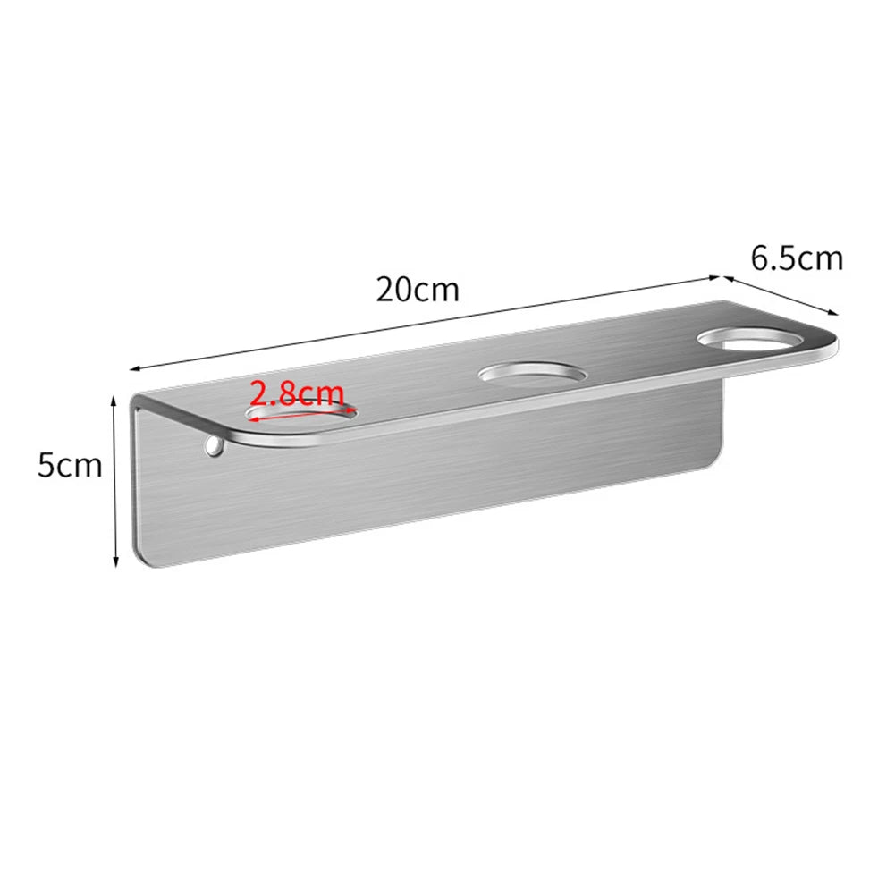 1pc Wall Mounted Stainless Steel Soap Dispenser Holder