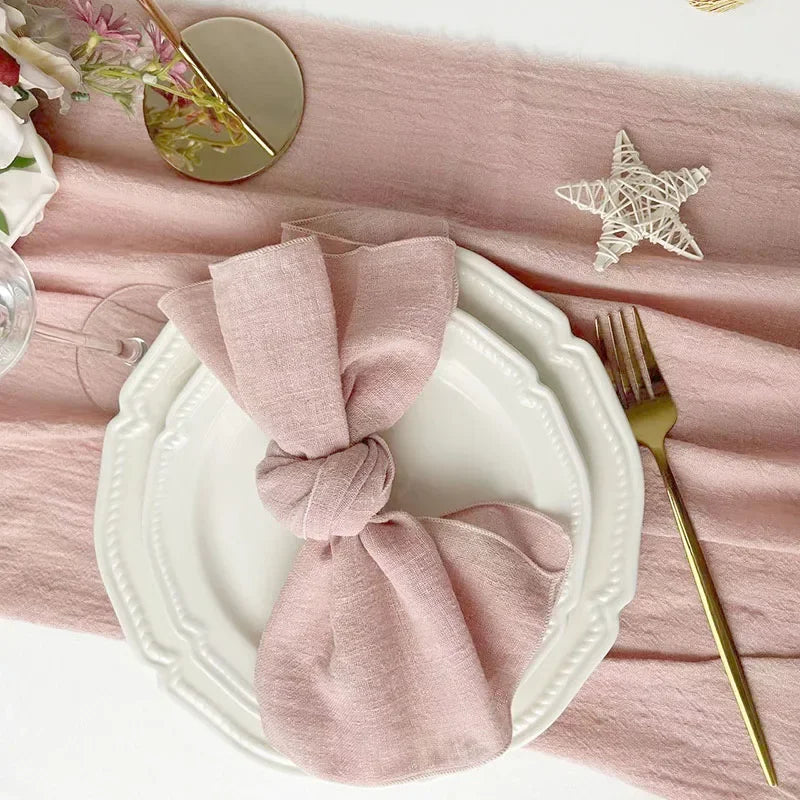 50pcs Handmade Gauze Napkins 30x30cm Cotton Cloth Napkins
