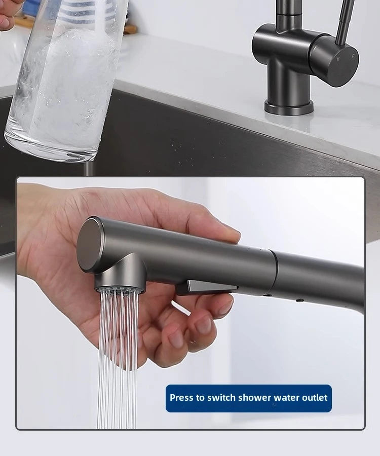 Handfree Grey Touch On Faucet Stainless Steel Cold