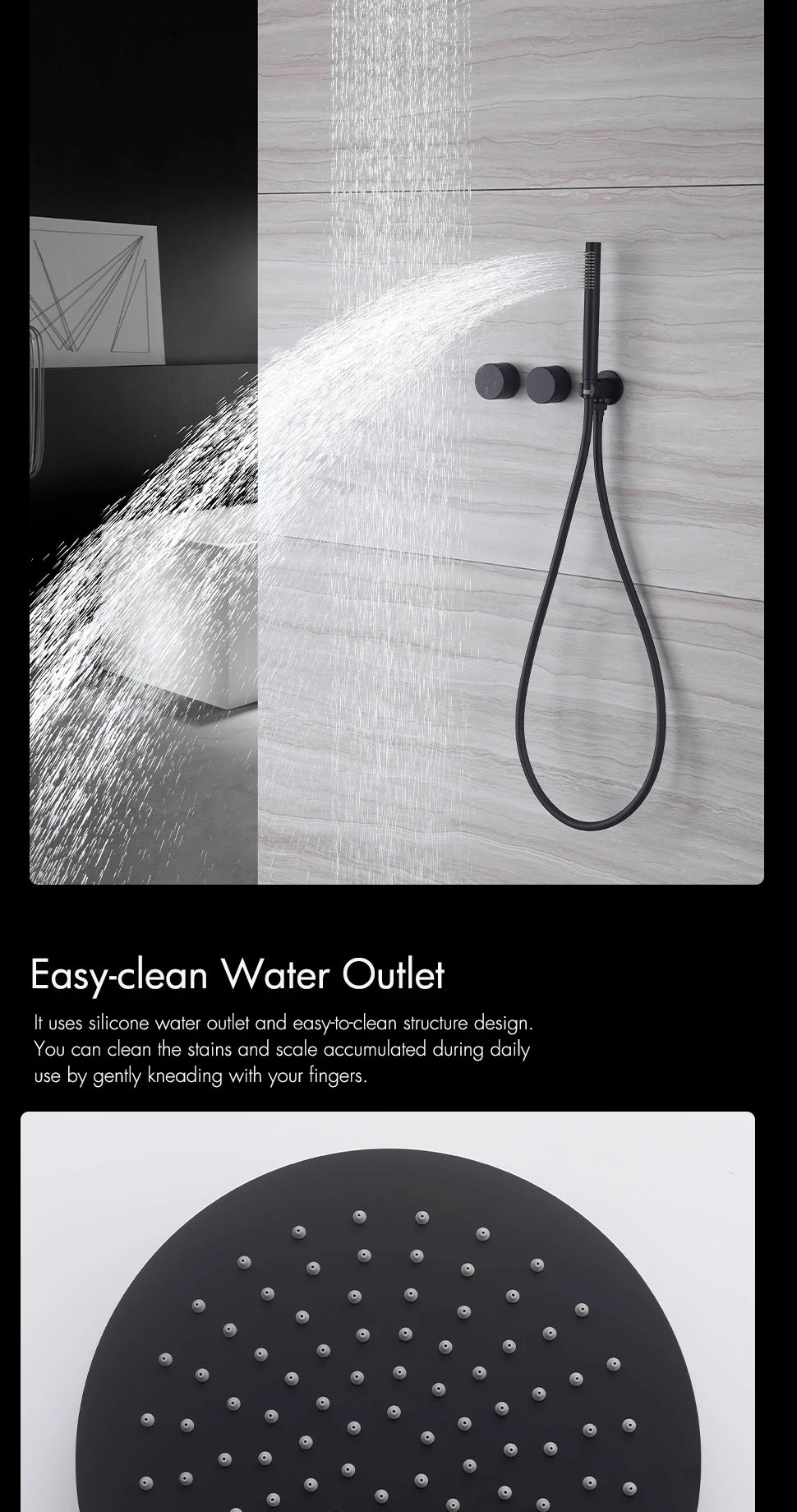 Ceiling Arm Shower Faucet Ways Bathroom Tap Embedded