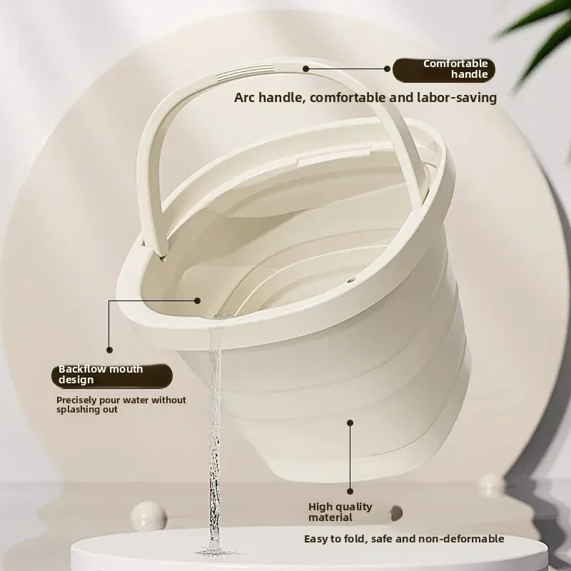 Folding Bucket 5/10l Outdoor Fishing Bucket Compact Thickened