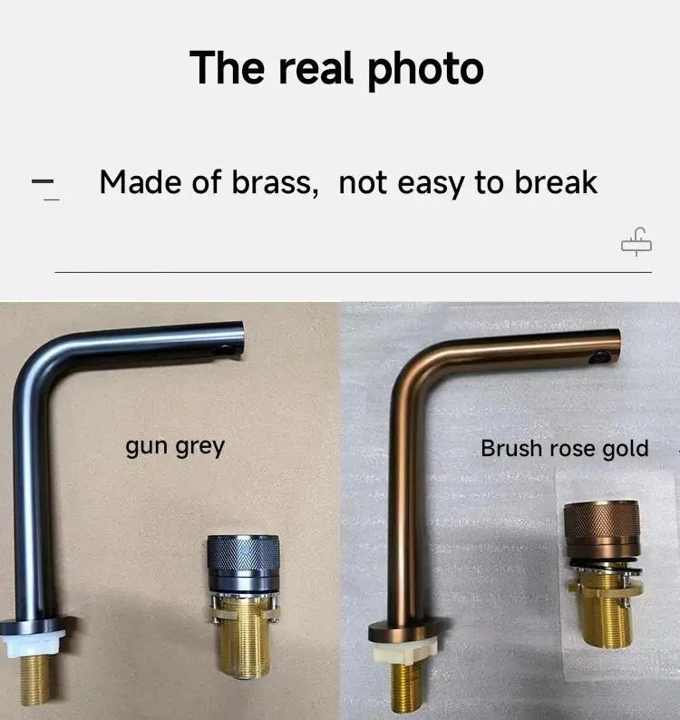 Brushed Rose Gold Basin Faucet Bathroom Bathtub Faucet