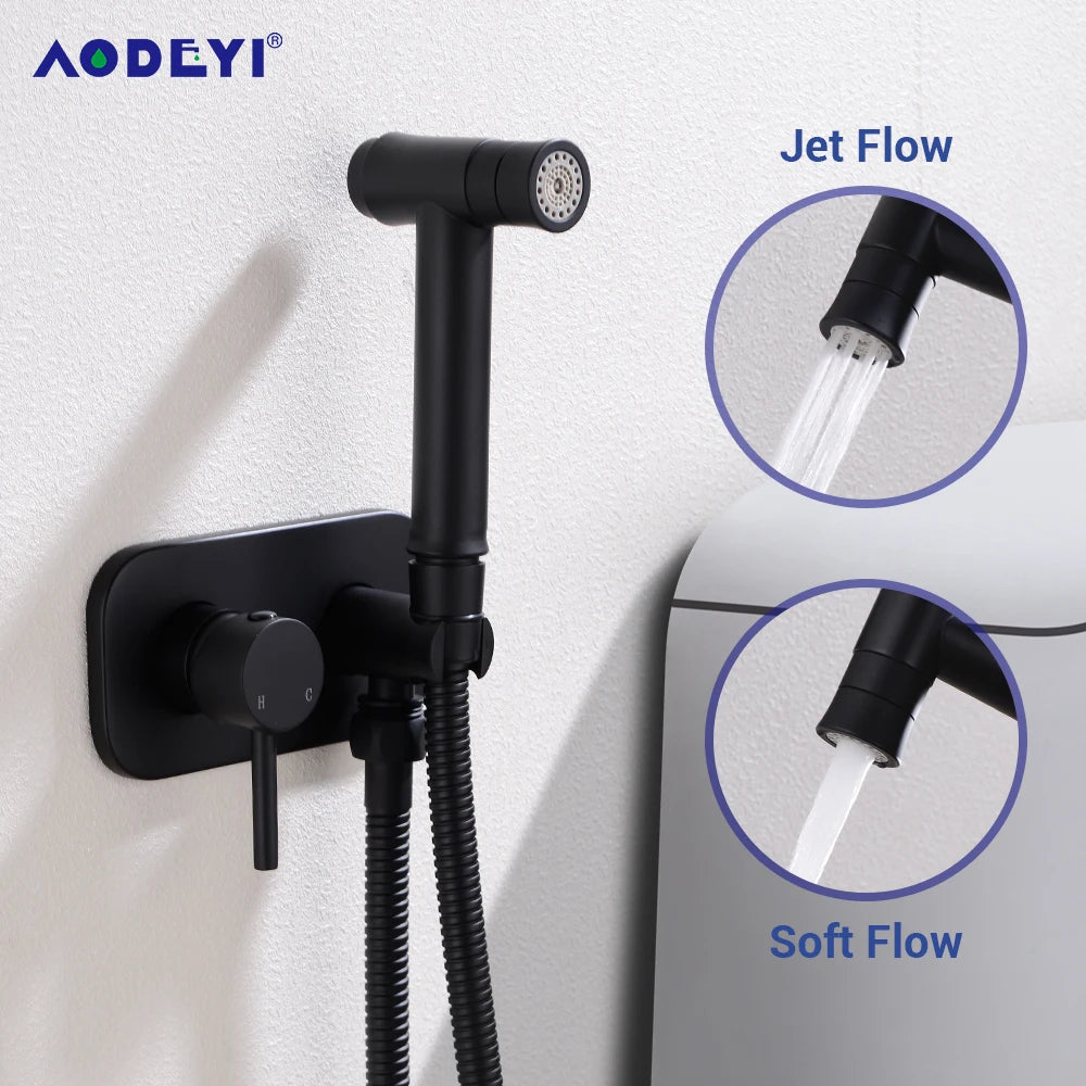 Brass Toilet Bidet Spray Handheld Cleaning Diaper Cold