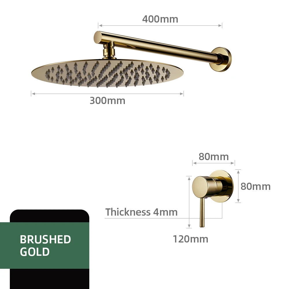Bathroom Faucet Rose Gold Shower Wall Mounted 8/10/12