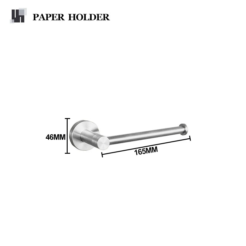 Brushed Nickel Bathroom Towel Bar Bath Robe Hook