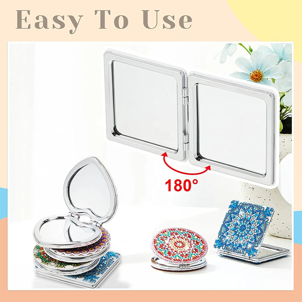 Diy Diamond Art Mosaic Makeup Mirror Cross Stitch