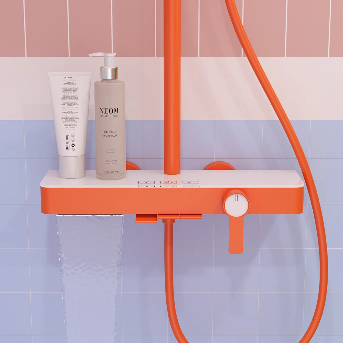 Orange Piano Bathroom Shower Waterfall Bathroom Mixer Faucets