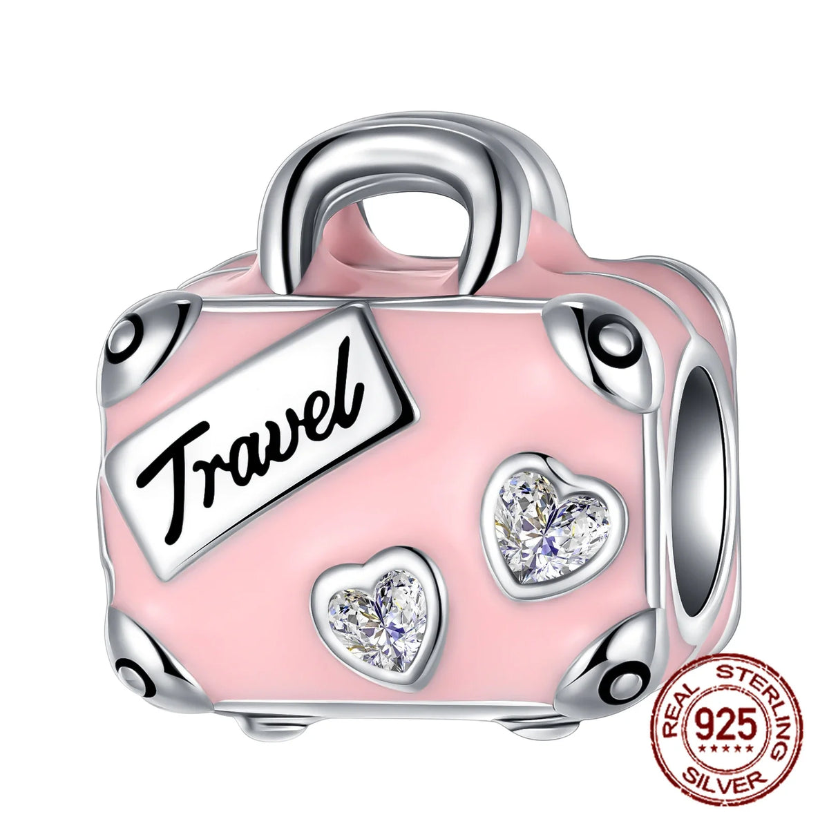 925 Sterling Silver Red Medicine Cabinet Pendant Charms
