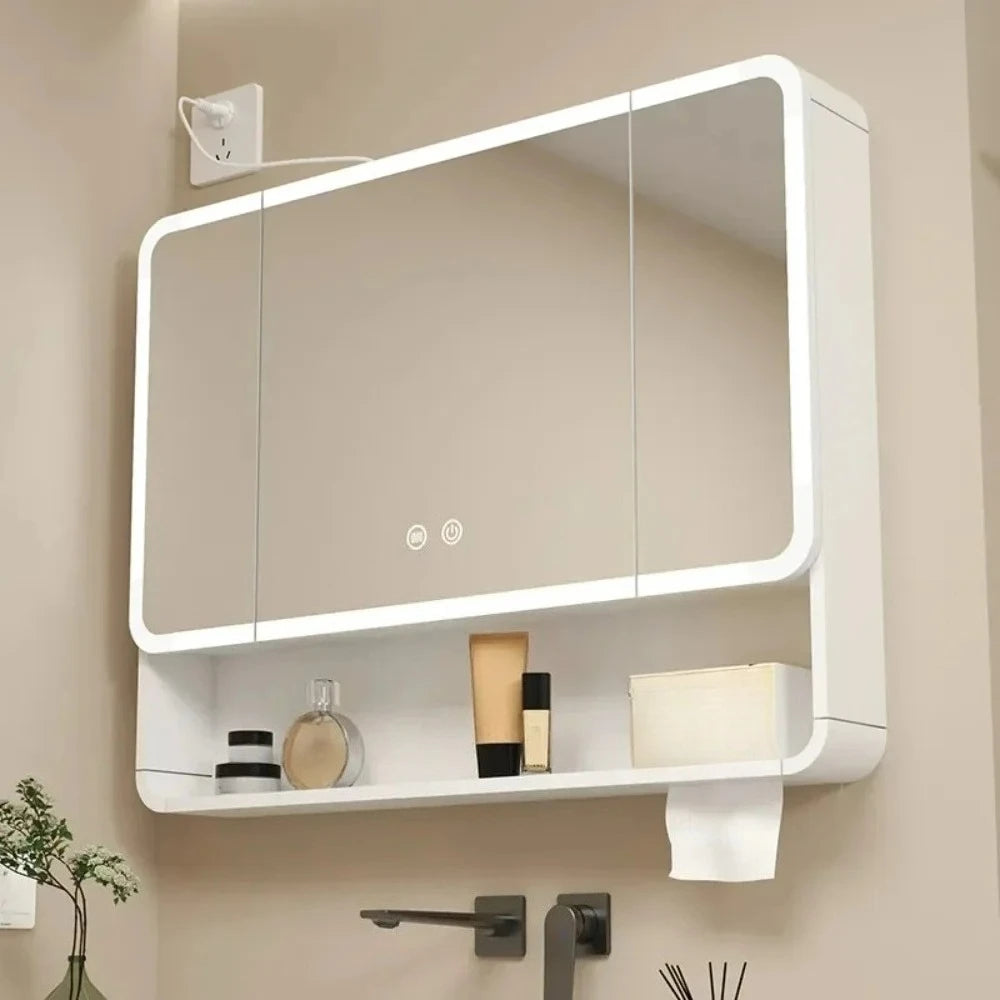 Led Bathroom Mirror Cabinet Anti Fog Wall Mounted