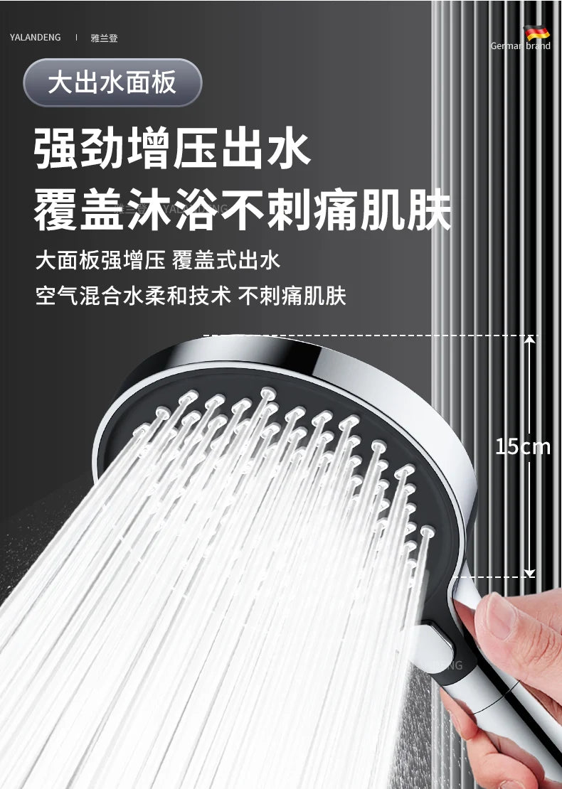 15cm Big Panel High Pressure Shower Head Filter