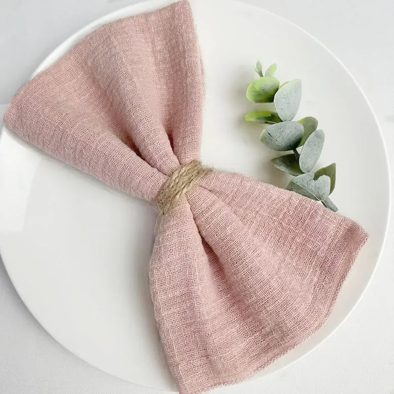 50pcs Handmade Gauze Napkins 30x30cm Cotton Cloth Napkins