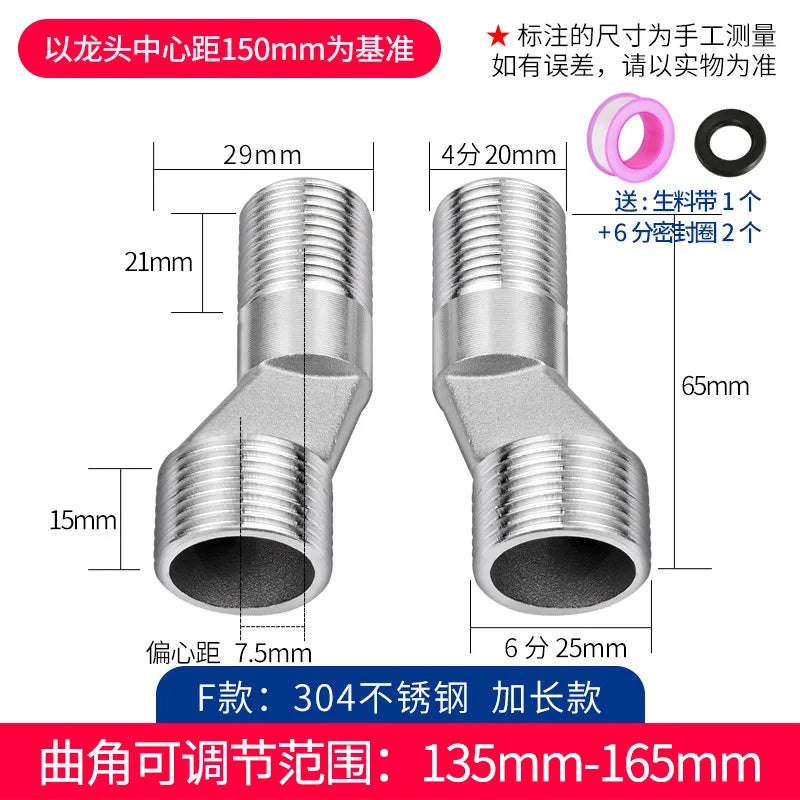 2pcs Solid Brass Wall Mounted Replacement Angle Valve
