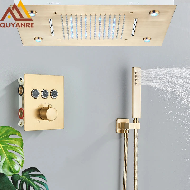 Digital Display Thermostatic Rain Shower System 14 20