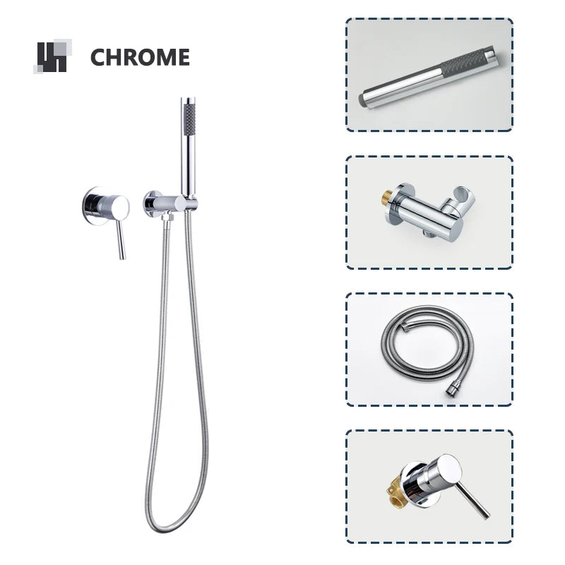 Bathroom Hand Shower Head 150cm Stainless Steel Shower