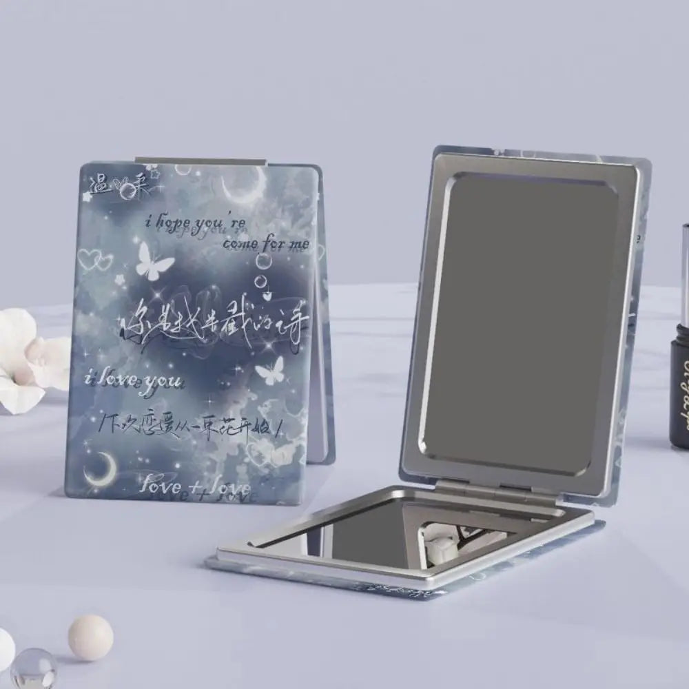 Pu Folding Makeup Mirror Foldable High Definition Foldable